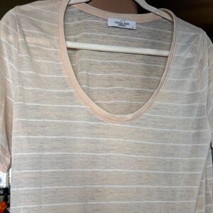 Carly Jean size small light peach striped tee